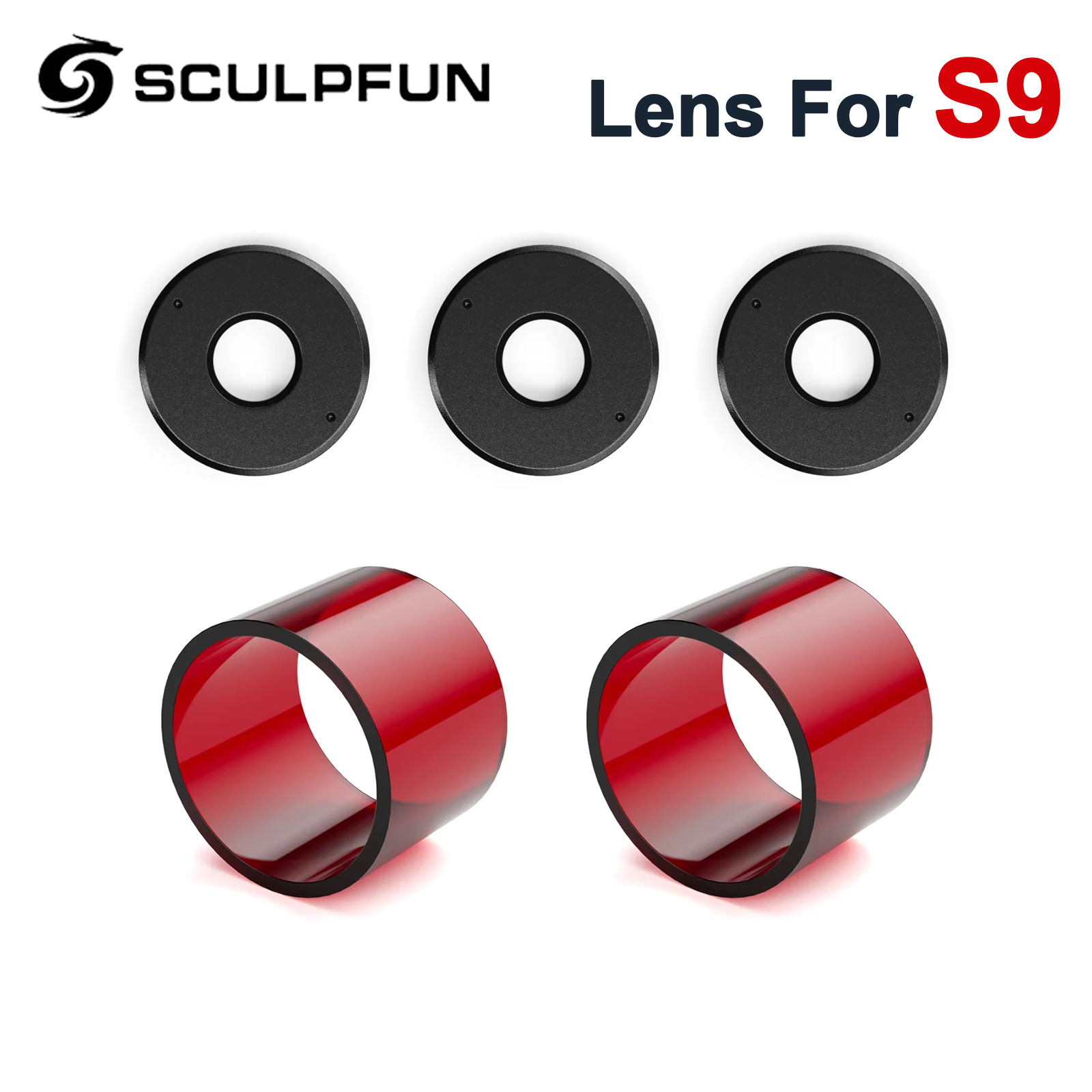 Laser Focus Lens - Фокусная линза SCULPFUN S9, 3 шт.,