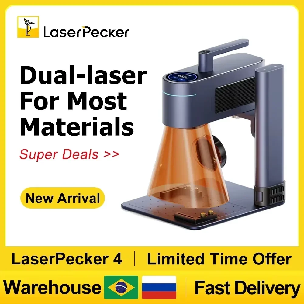 Industrial Laser Cutting - LASERPECKER 4 LP4 Лазерный гравировальный станок