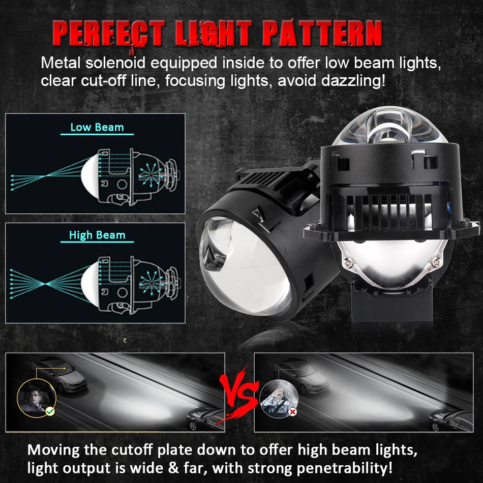 Би-LED линзы-проекторы 3 дюйма – обзор и цена Laser Focus Lens
